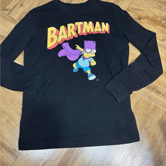 Other - Bartman Black Graphic Long Sleeve Tee